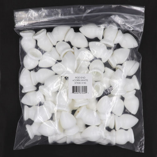 37530 Acorn Finial For 16mm Rods White