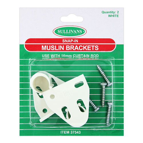 37543 Sullivans Muslin Bracket - White - 2pcs
