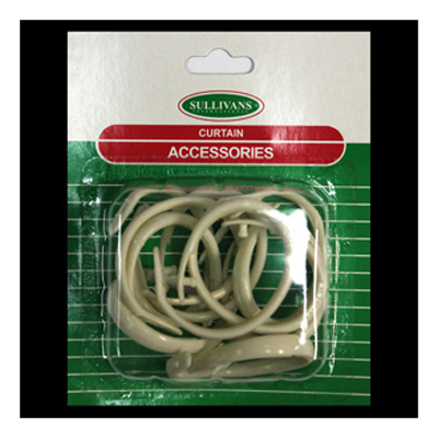 37580 Curtain Ring 33mm Birch White