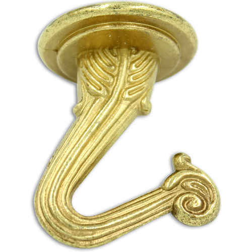 37625 Ceiling & Beam Hook 40mm Brass