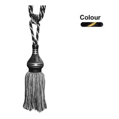 37663 Tie Back Medium Black Ginger