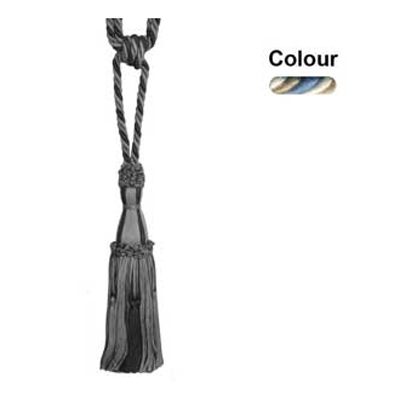 37679 Tie Back Small Blue Cream Beige