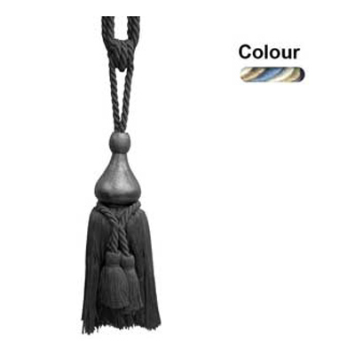 37702 Tie Back Medium Blue Cream Beige