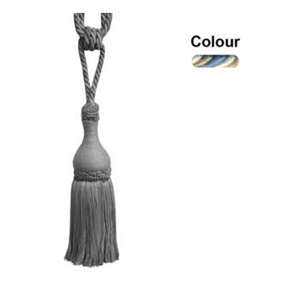 37724 Tie Back Medium Blue Cream Beige