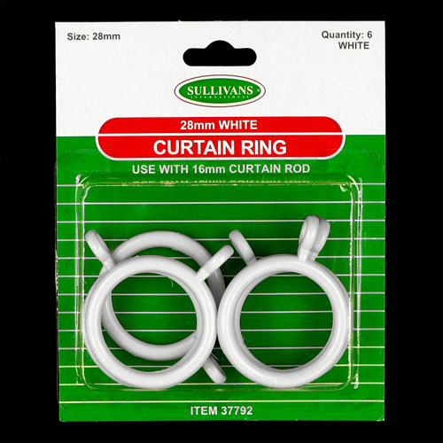 37792 Curtain Ring 28mm White