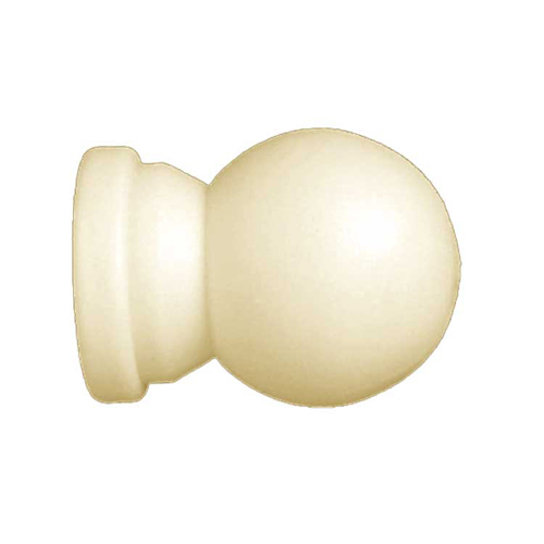 37849 Ball Finial For 16mm Rods Birch White