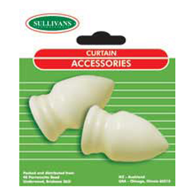 37858 Acorn Finial For 16mm Rods Birch White