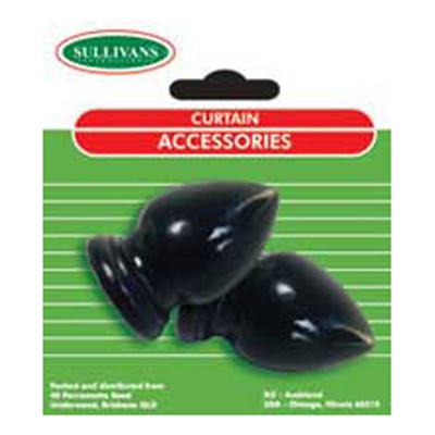 37859 Acorn Finial For 16mm Rods Black