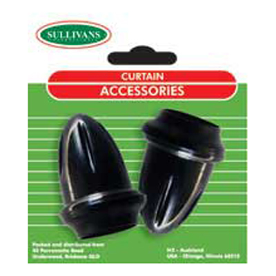 37865 Small Flute Finial For 16mm Rods Black