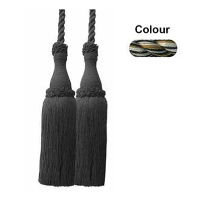 37930 Tie Back Medium Black Mustard Nat