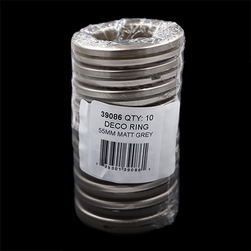 39086 Deco Ring 55mm Matt Grey 10pc