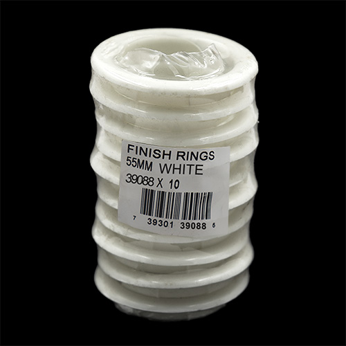 39088 Finish Ring 55mm White 10pc