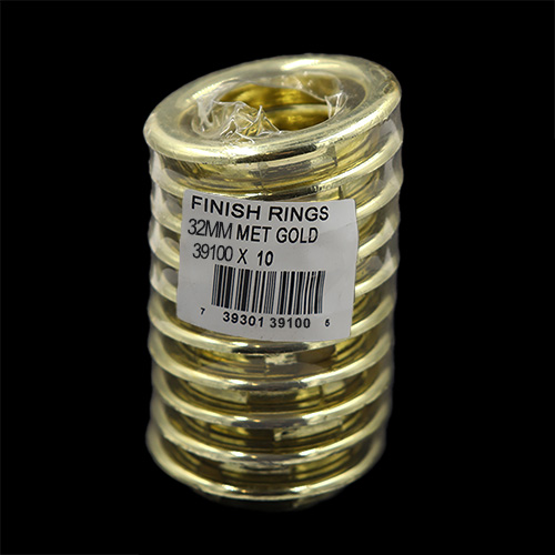 39100 Finish Ring 32mm Metallic Gold 10pc