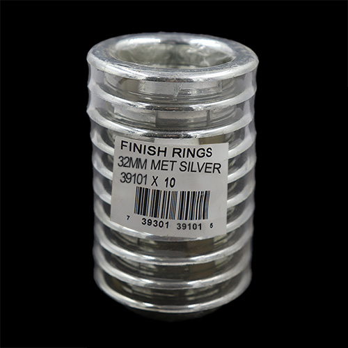 39101 Finish Ring 32mm Metallic Silver 10pc