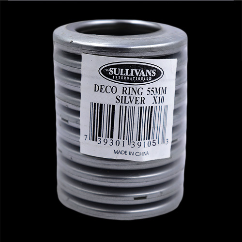39105 Deco Ring 55mm Silver 10pc