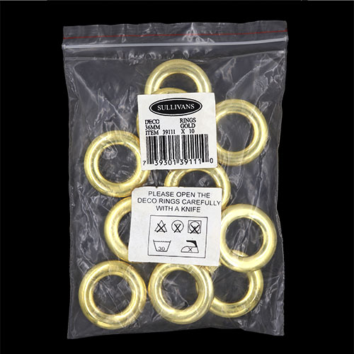 39111 Deco Ring 36mm Gold 10pc