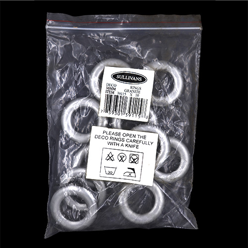 39115 Deco Ring 36mm Granite 10pc