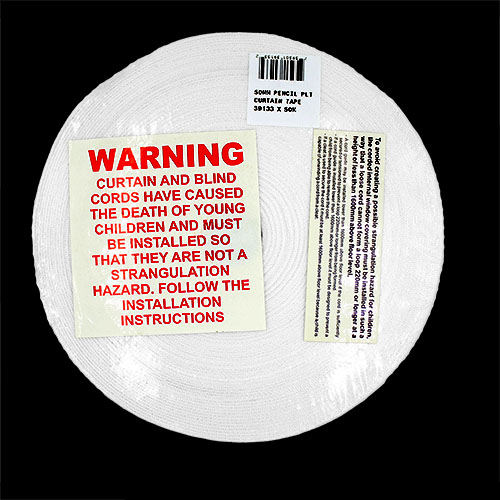 39133 Curtain Tape 50mm White