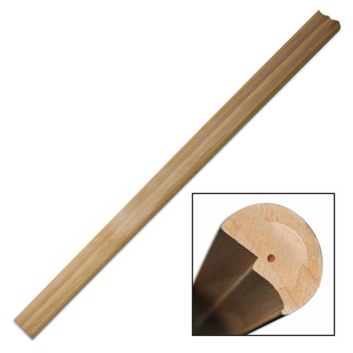 39280 Wood Track Rod 51mm 380cm Natural