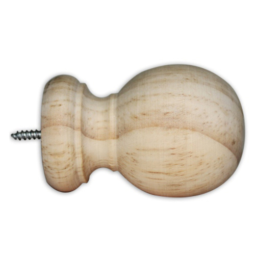 39286 Finial Wood Ball Natural 38mm