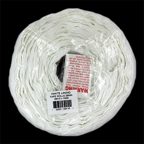 39410 Curtain Tape 28mm White