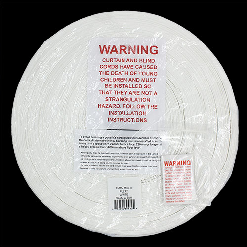 39432 Curtain Tape 75mm White