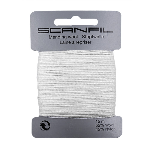 40328 Mending Wool 15 M Bridal White