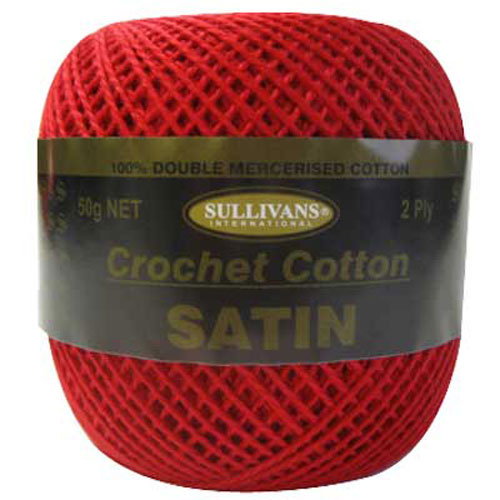 40365 Crochet Cotton 50 Gm Holiday Red