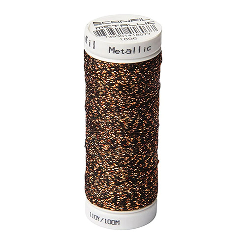 41807 Scansilk Metallic 100m Red Copper Black