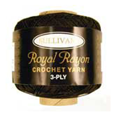 42004 Crochet Yarn 50 Gm Black