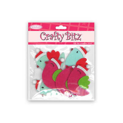 45456 Adhesive Foam Shapes Xmas Birds