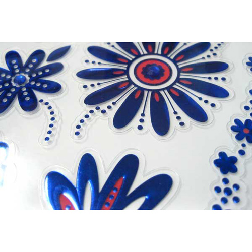 45545 Sticker Foil Flowers Ii Blue