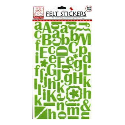 45564 Felt Alphabet Green
