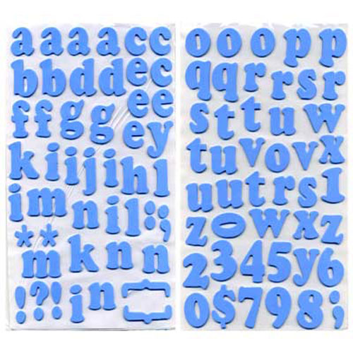 45675 Scrapbook Foam Alphabets Blue
