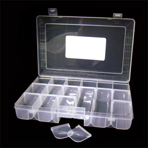 45688 Clear Container 18 Adjustable Slots