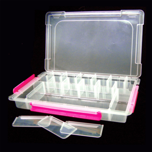 45694 Clear Container 28 Adjustable Slots
