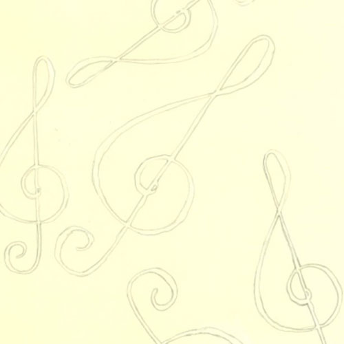 45756 Scrapbook Paper Embossed Music Notes