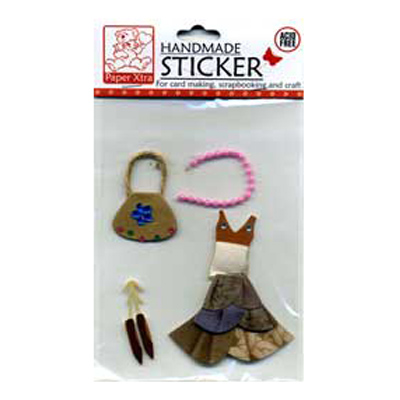 45871 Handmade Sticker Hippy Girl