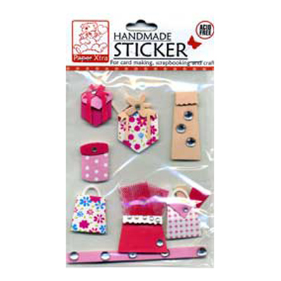 45873 Handmade Sticker Pink Present