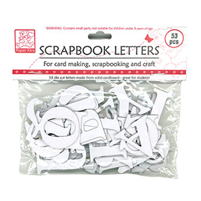 45956 Scrapbook Letters 30mm White