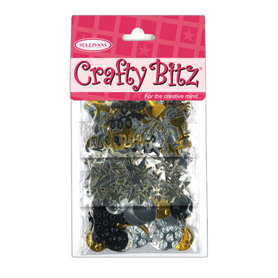 45971 Glitter Scatters Party Mix Black