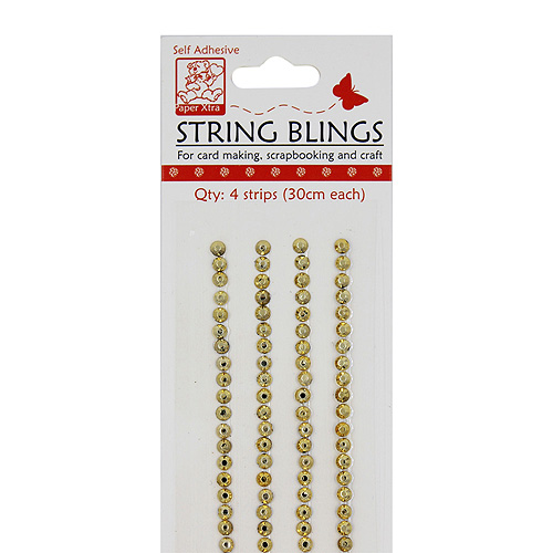 45989 String Bling 3mm Gold 
