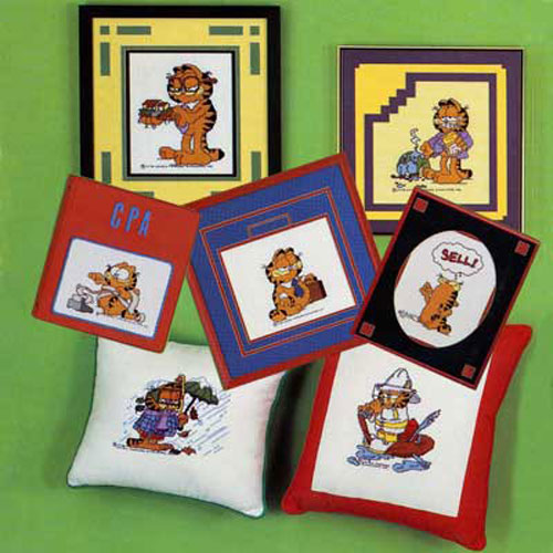 46001 Cross Stitch Pattern Book Garfield Gets A Job