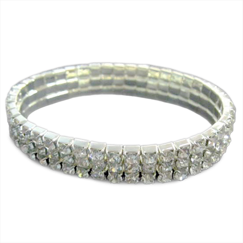 46351 Diamonte Bracelet Stretch 3 Rows