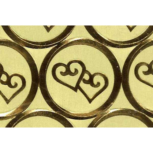 46355 Sticker Sticker Size 25mm Hearts Gold