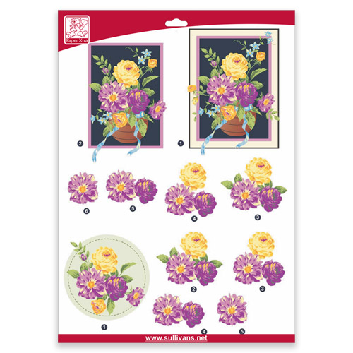 46362 Decoupage Sheet Yellow Rose