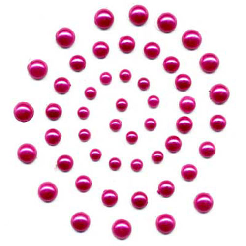 Stick On Pearls Assorted Hot Pink : Sullivans International