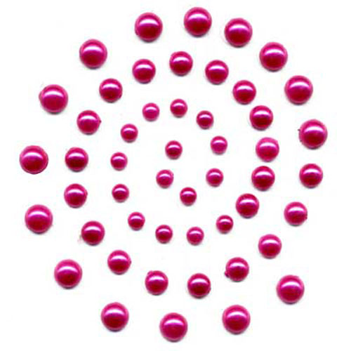 46400 Stick On Pearls Assorted Hot Pink