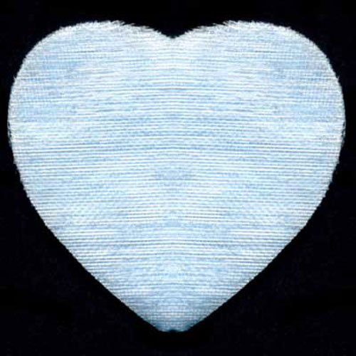 46462 Hearts Organza 3.5cm Blue