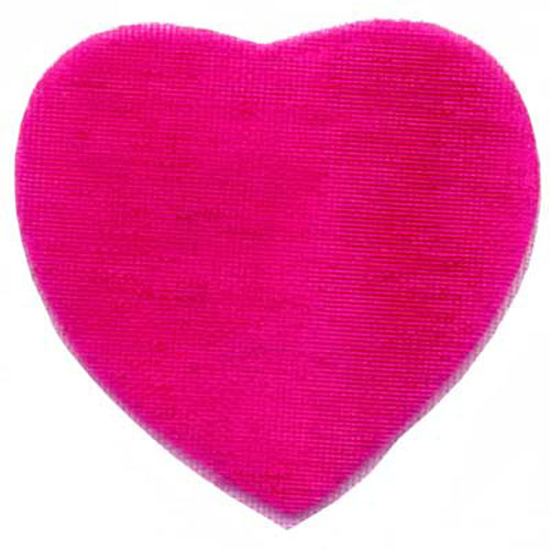 46463 Hearts Organza 3.5cm Hot Pink